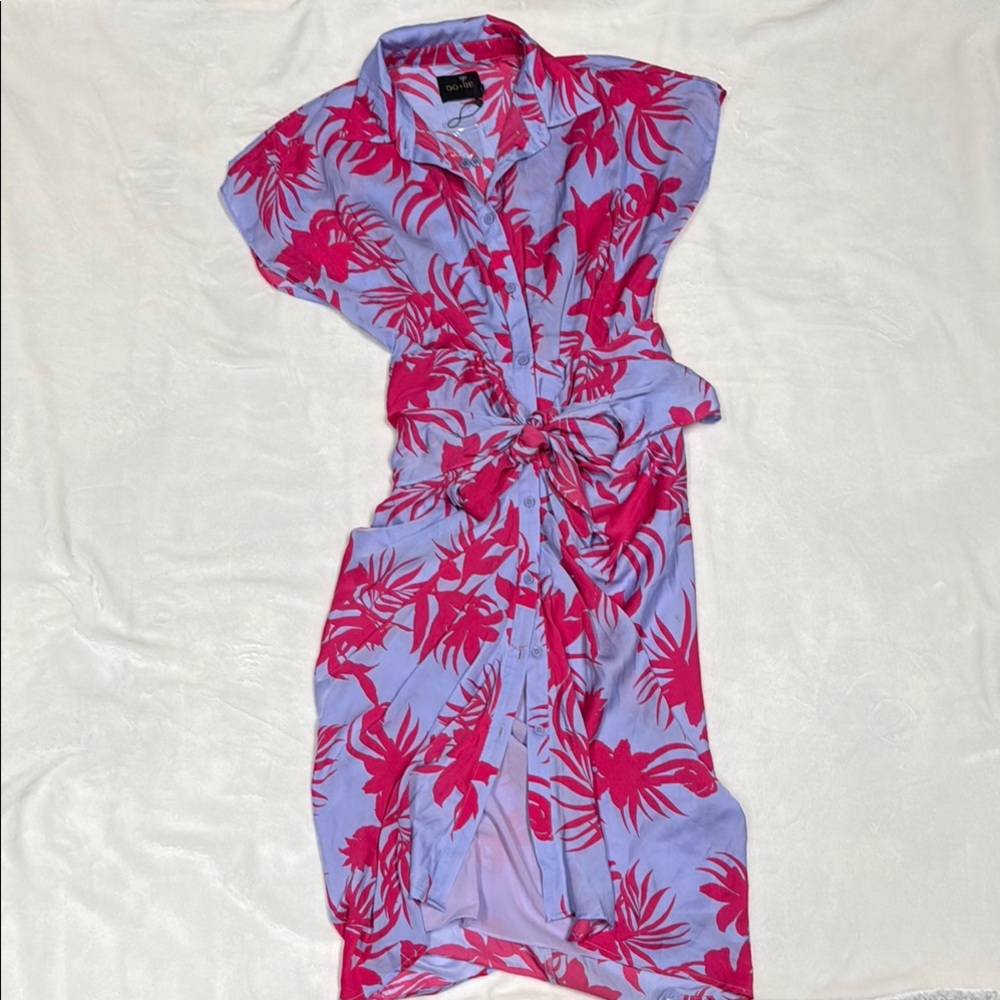 DO+BE Pink and Purple Floral Dress